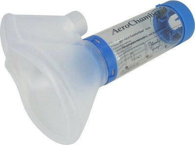 Aerochamber Plus Spacer Device Standard Adult Mask Blue (232-1610) -   AeroChamber Plus EasyMeds Pharmacy