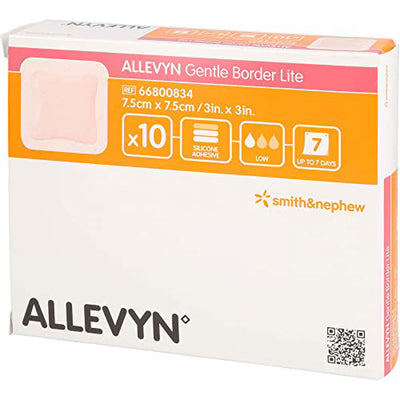 Allevyn Gentle Border Lite Silicone Gel Adhesive Dressings 7.5cm x 7.5cm -   Smith & Nephew EasyMeds Pharmacy