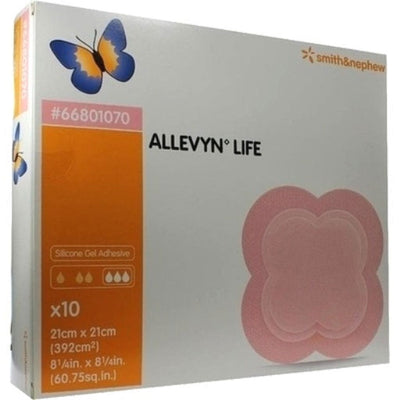 Allevyn Life 21cm x 21cm Dressings - Silicone Gel Adhesive -   Allevyn EasyMeds Pharmacy