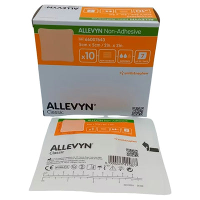 ALLEVYN Non-Adhesive 5cm x 5cm Advanced Foam Dressings