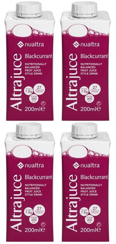 Altrajuce High Energy Nutrional Supplement | Blackcurrant | 200ml x 4