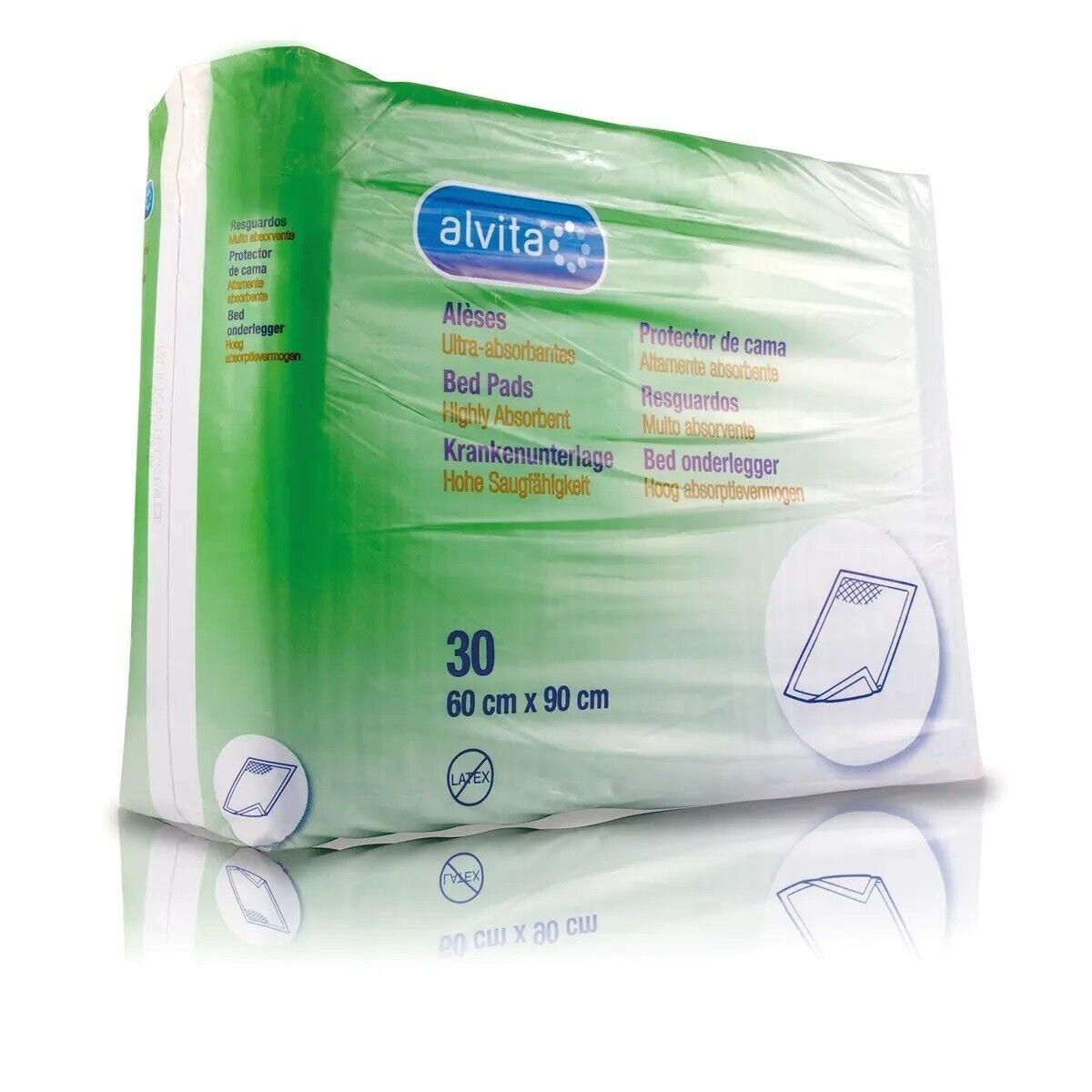 Alvita Incontinence Bed Pads 60cm x 90cm - Pack of 30 -   Always EasyMeds Pharmacy