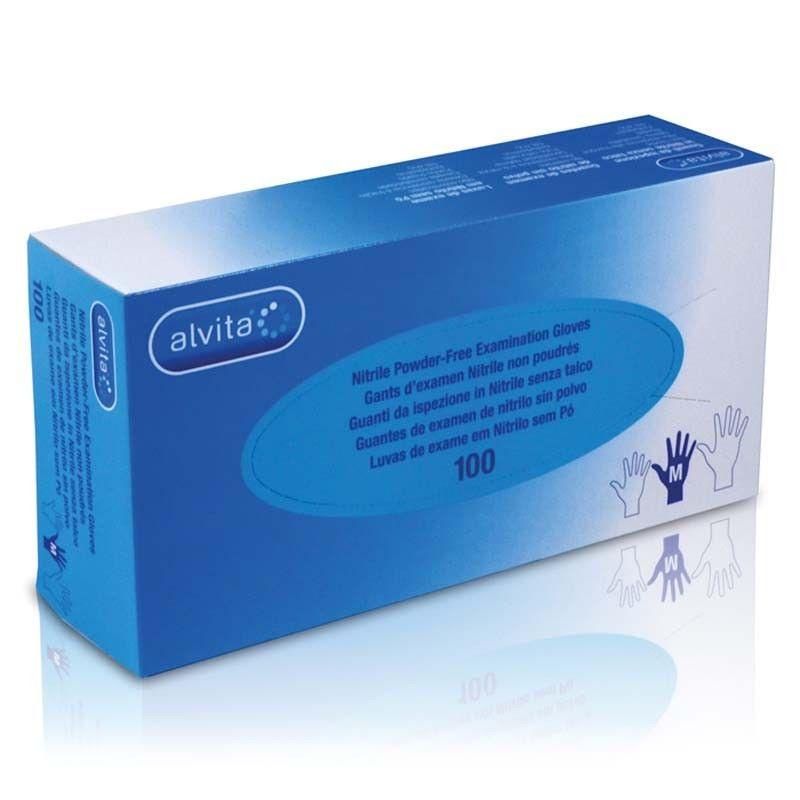 Alvita Nitrile Powder Free Gloves Large x 100 -   Alvita EasyMeds Pharmacy