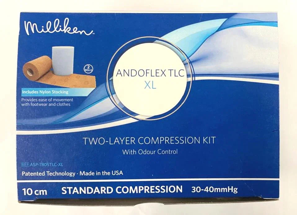 AndoFlex TLC 2-Layer Compression Bandage Kit Malodour Control XL 10cm ...