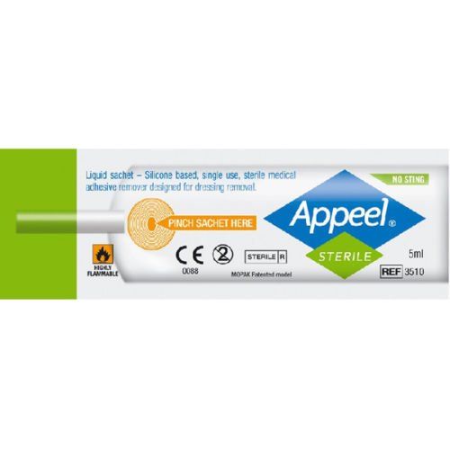Appeel Sterile Medical Adhesive Remover Liquid Sachets 5ml x 10 -   Appeel EasyMeds Pharmacy