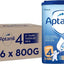 Aptamil 4 Growing Up Milk Powder 2-3 Years 800g x6 -   Aptamil EasyMeds Pharmacy