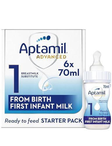 Aptamil Advanced 1 First Baby Milk Formula Starter Pack Ready to Use 70ml x 6 -   Aptamil EasyMeds Pharmacy