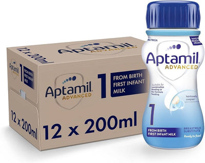 Aptamil Advanced 1 First Infant Milk from Birth Ready To Feed 200ml x 12