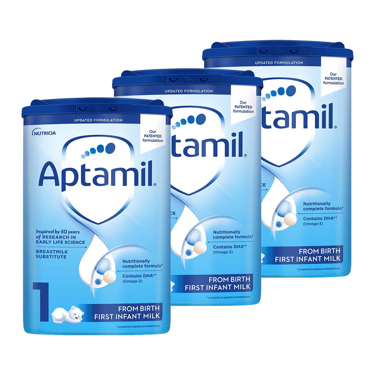 Aptamil 1 First Milk Powder (800g) x 3 Tubs