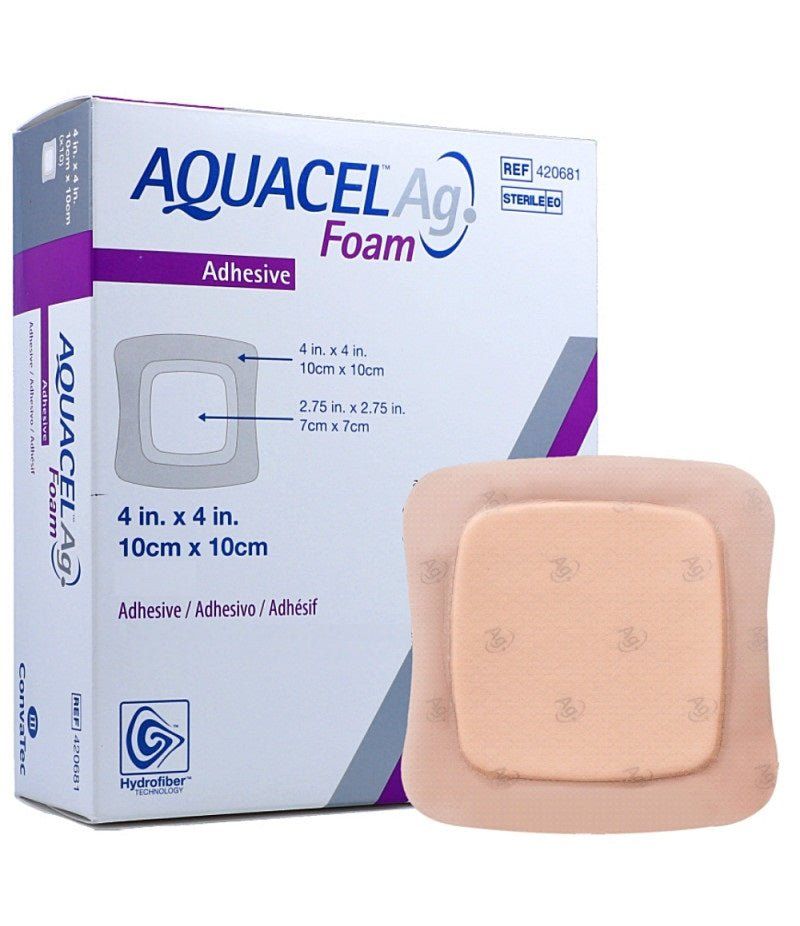 Aquacel AG Foam Adhesive Dressings 21cm x 21cm x 5 | 420629 -   ConvaTec EasyMeds Pharmacy