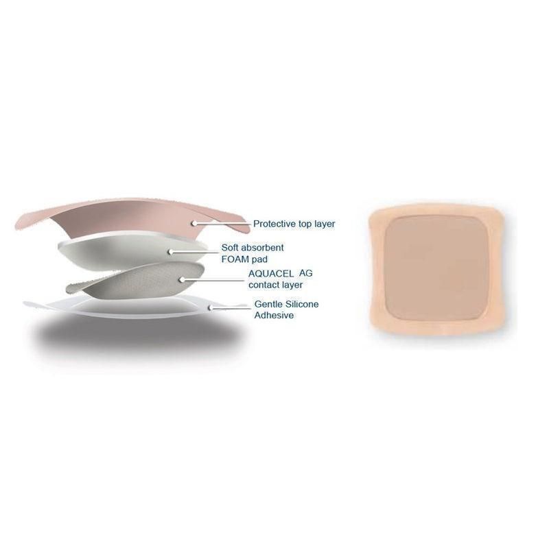 Aquacel AG Foam Adhesive Dressings 8cm x 8cm  420805 -   Convatec EasyMeds Pharmacy