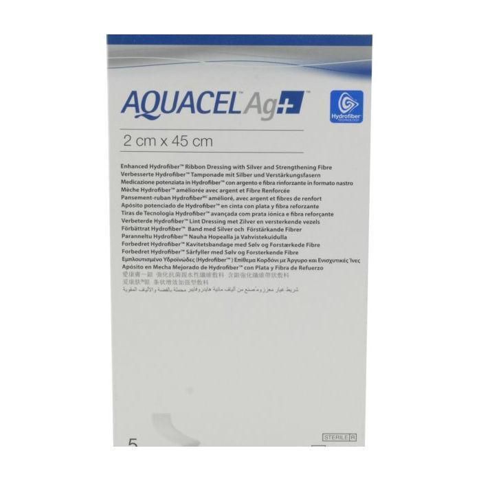 Aquacel AG+ Ribbon Silver Hydrofiber Wound Dressings 2cm x 45cm -   Convatec EasyMeds Pharmacy