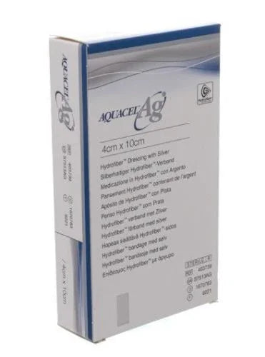 Aquacel Ag Hydrofiber Wound Dressing 4cm x 10cm
