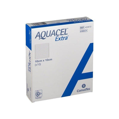 Aquacel Extra  Hydrofiber Wound Dressings 10cm x 10cm x 10 -   Convatec EasyMeds Pharmacy