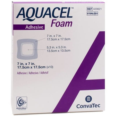 Aquacel Foam Adhesive Dressings 17.5cm x 17.5cm 420621 -   Convatec EasyMeds Pharmacy
