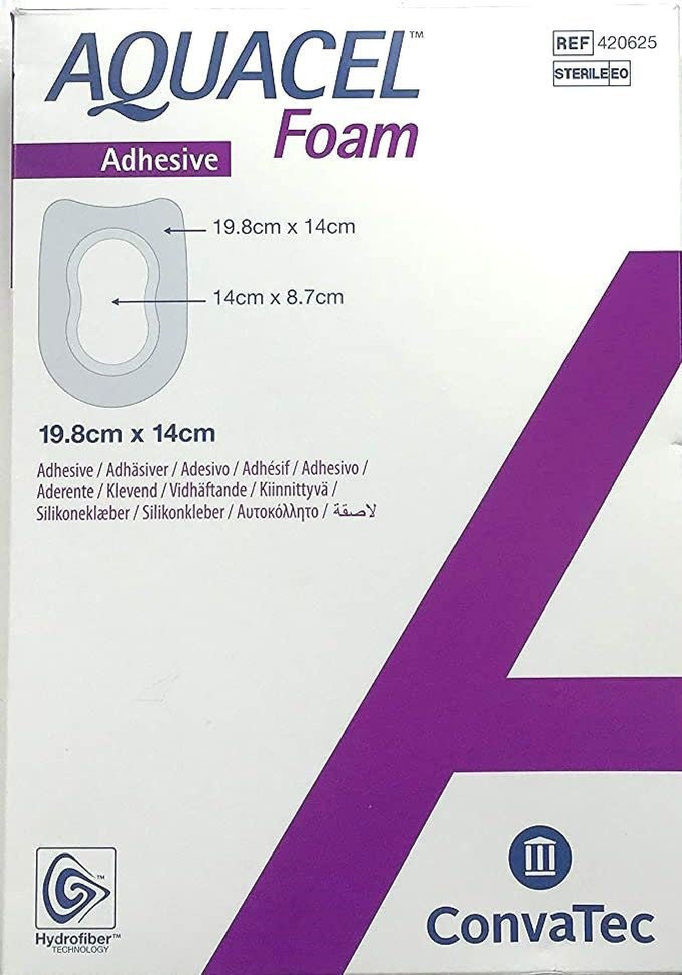 Aquacel Foam Adhesive Dressings Heel 19.8cm x 14cm 420625 -   Convatec EasyMeds Pharmacy