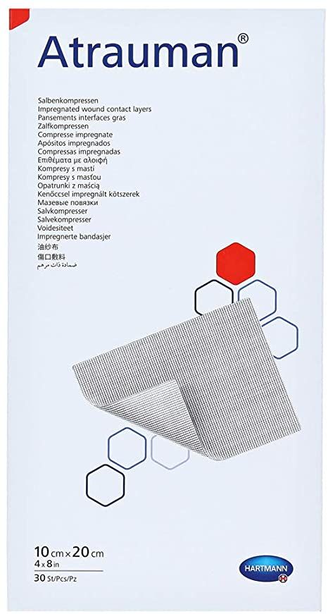 Atrauman Tulle Dressing 10cm x 20cm, Pack 30, 15 -   Hartmann EasyMeds Pharmacy