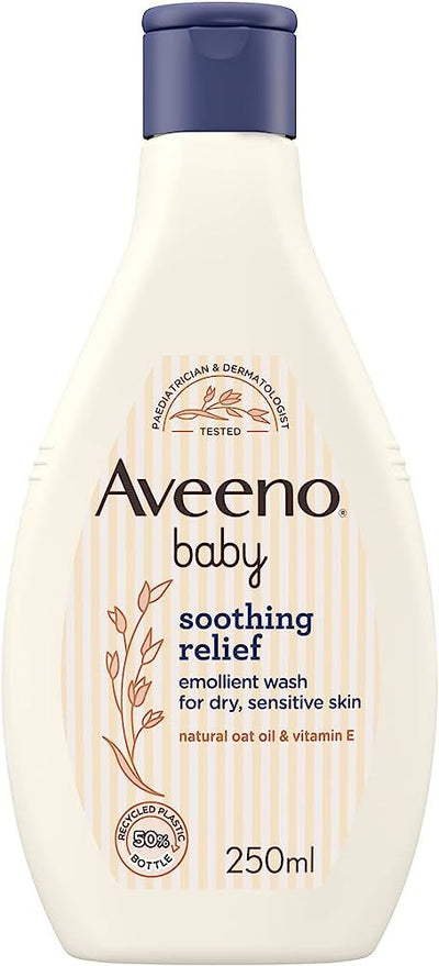 Aveeno Baby Soothing Relief Emollient Wash 250ml - New Formula -   Aveeno EasyMeds Pharmacy