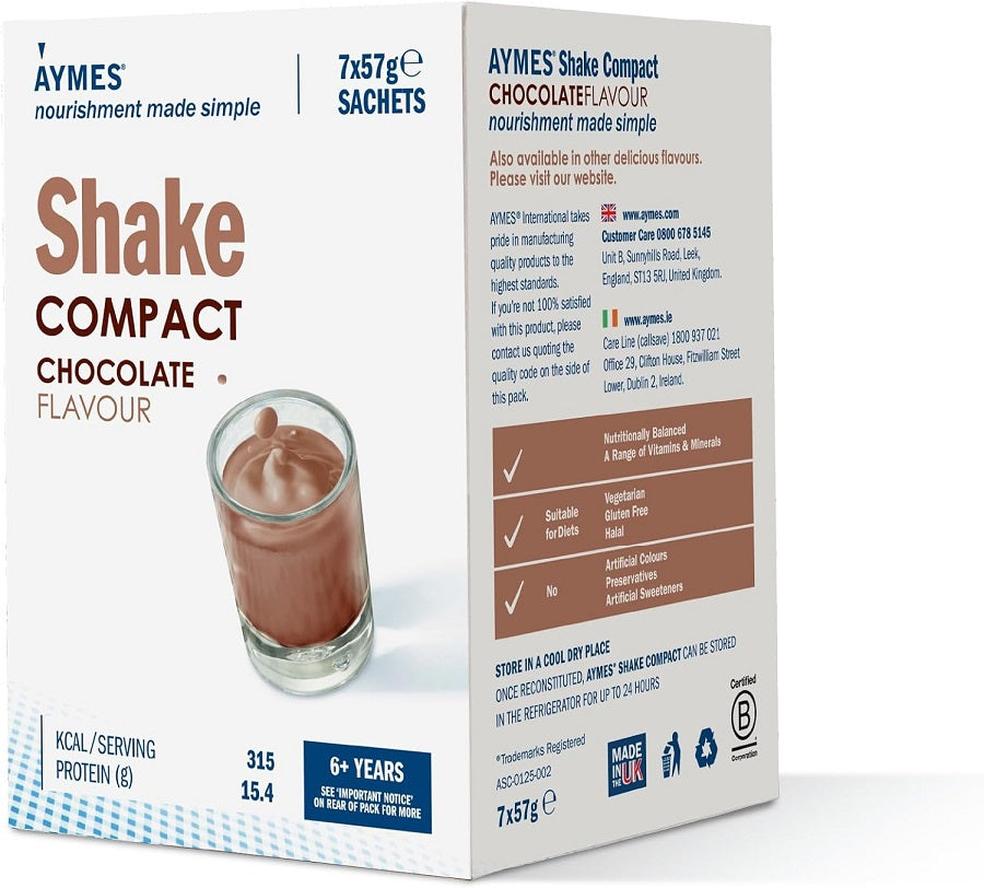 Aymes Compact Chocolate Shake Sachet 57g x 7