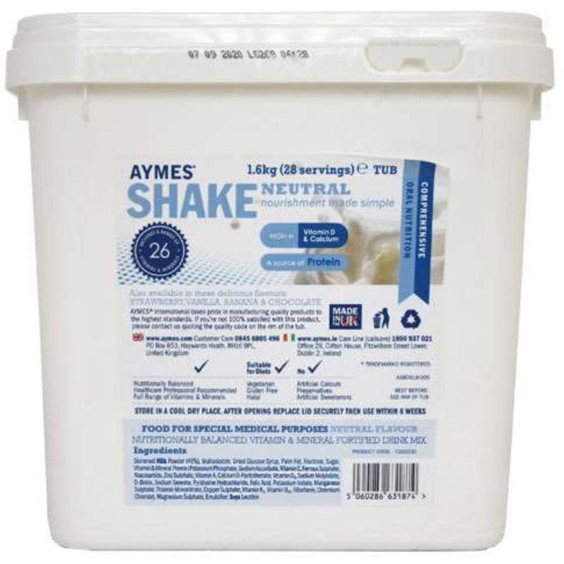 Aymes Neutral Shake Protein Powder Tub 1600g -   Aymes EasyMeds Pharmacy