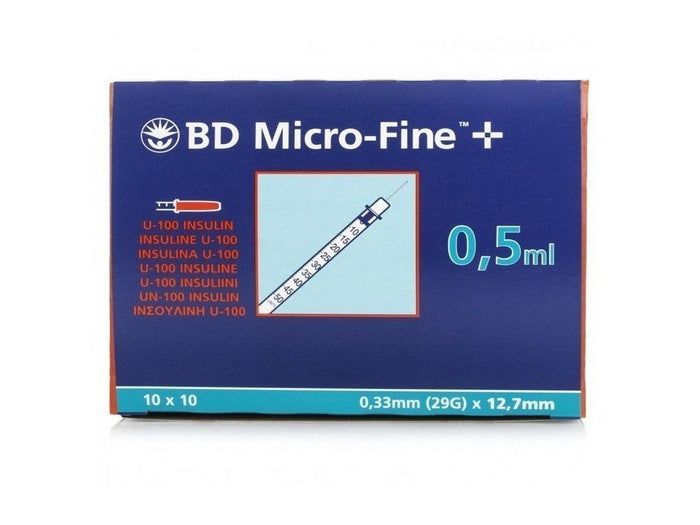 BD MicroFine + Plus 0.5ml U100 29G 12.7mm x 100 - Special Offer -   Becton Dickinson EasyMeds Pharmacy