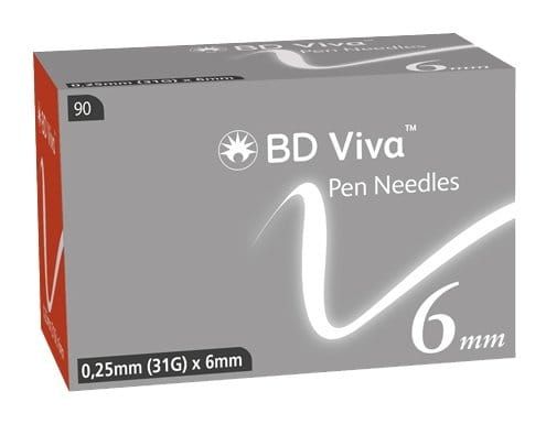 BD Viva Pen Needles 6mm 0.25mm (31G) x 90 -   Becton Dickinson EasyMeds Pharmacy
