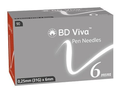 BD Viva Pen Needles 6mm 0.25mm (31G) x 90 -   Becton Dickinson EasyMeds Pharmacy
