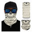 Face Mask Cloth Bandana Neckerchief WristBand Unisex Skull, White