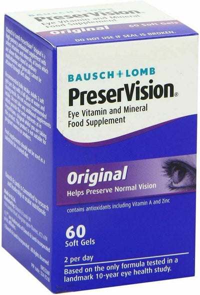 Bausch & Lomb PreserVision Original Soft Gel Capsules x 60 | 30 Day Supply -   PreserVision EasyMeds Pharmacy
