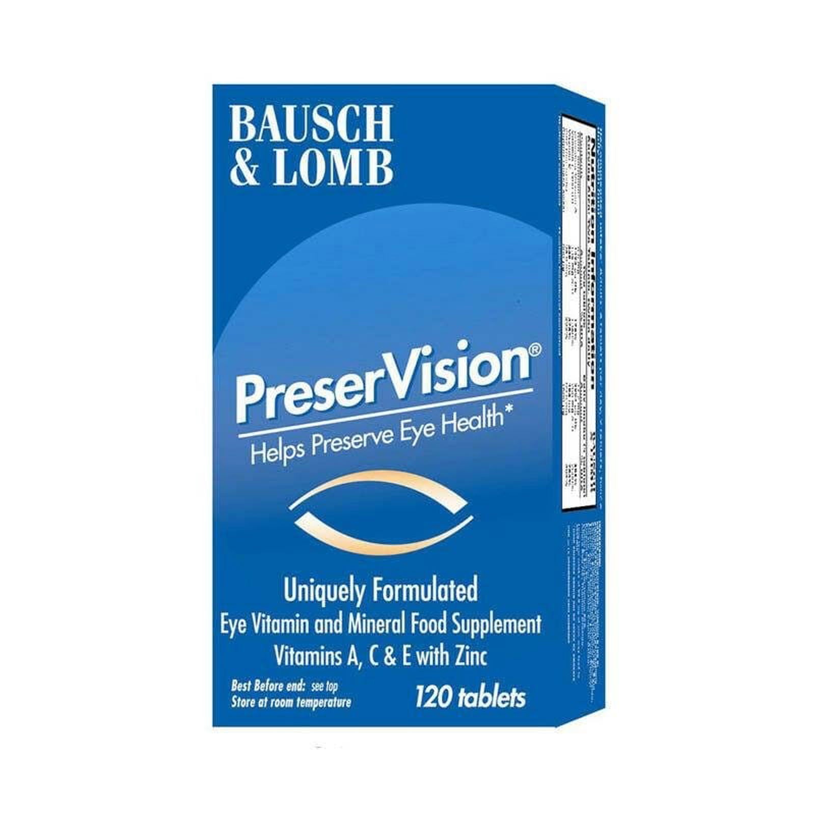 Bausch & Lomb Preservision 240 Tablets 2 Months Supply Vitamin Supplements AMD -   PreserVision EasyMeds Pharmacy