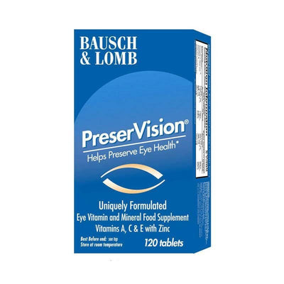 Bausch & Lomb Preservision 480 Tablets 4 Months Supply Vitamin Supplements AMD -   Bausch & Lomb EasyMeds Pharmacy