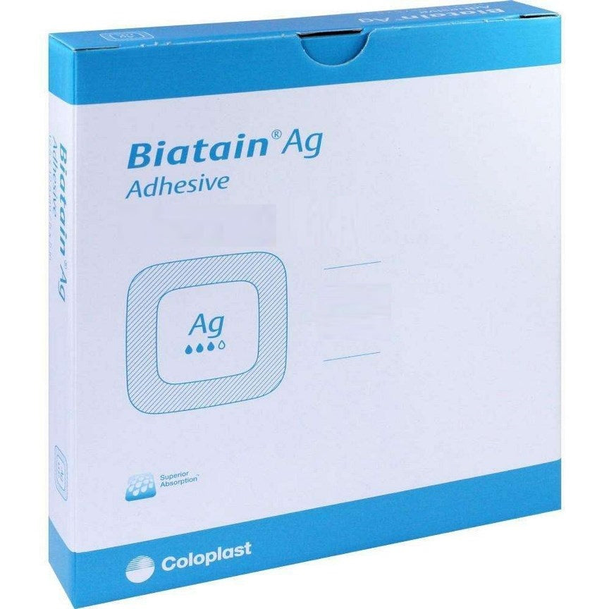Biatain AG Adhesive Dressings 18cm x 18cm x 5 Conformable Silver Hydrocolloid