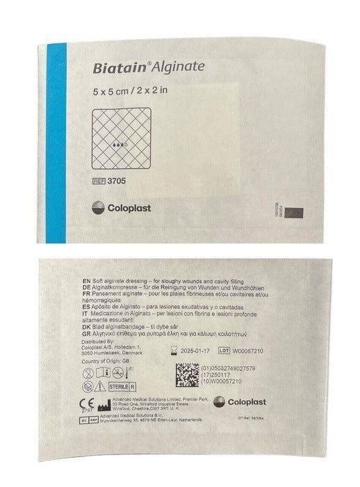 Biatain Alginate Dressings 5cm x 5cm x 10 -   Biatain Alginate EasyMeds Pharmacy