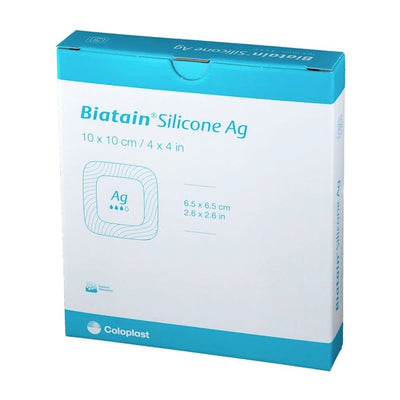 Biatain Silicone AG 10cm x 10cm x 5 -   Coloplast EasyMeds Pharmacy