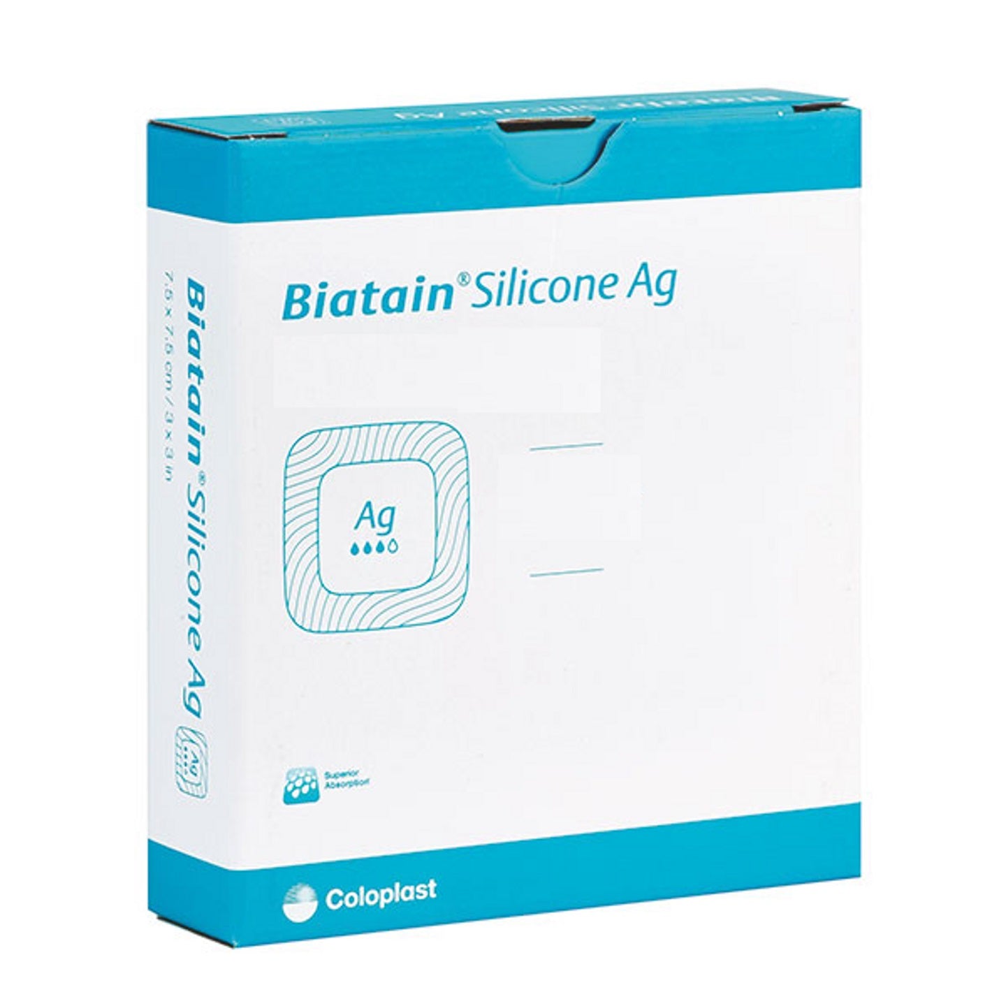 Biatain Silicone AG Wound Dressings 7.5cm x 7.5cm x 5