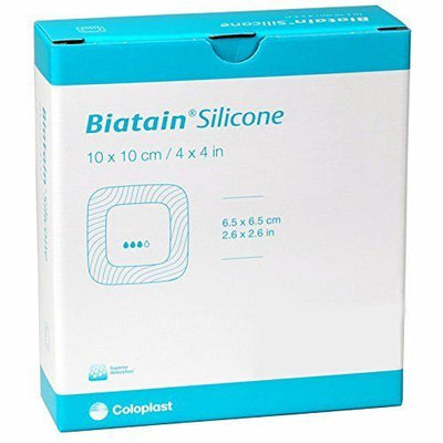 Biatain Silicone Adherent Foam Dressing 10cm x 10cm x 10 -   Coloplast EasyMeds Pharmacy