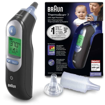 Braun Thermoscan 7 6520 Ear Thermometer Black -   Braun EasyMeds Pharmacy