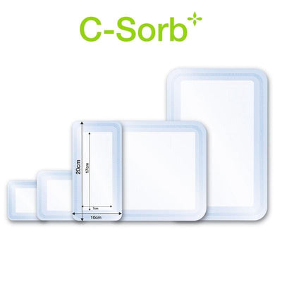 C-Sorb Super Absorbent Exudate Management Dressing 10cm x 10cm x 20 - 206110 -   Richardsons Healthcare EasyMeds Pharmacy