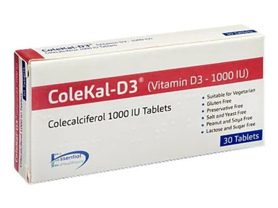 COLEKAL-D3 Vitamin D Supplement 1000IU Tablets x 30