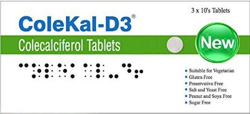 COLEKAL-D3 Vitamin D Supplement 1000IU Tablets x 30 -   COLEKAL EasyMeds Pharmacy