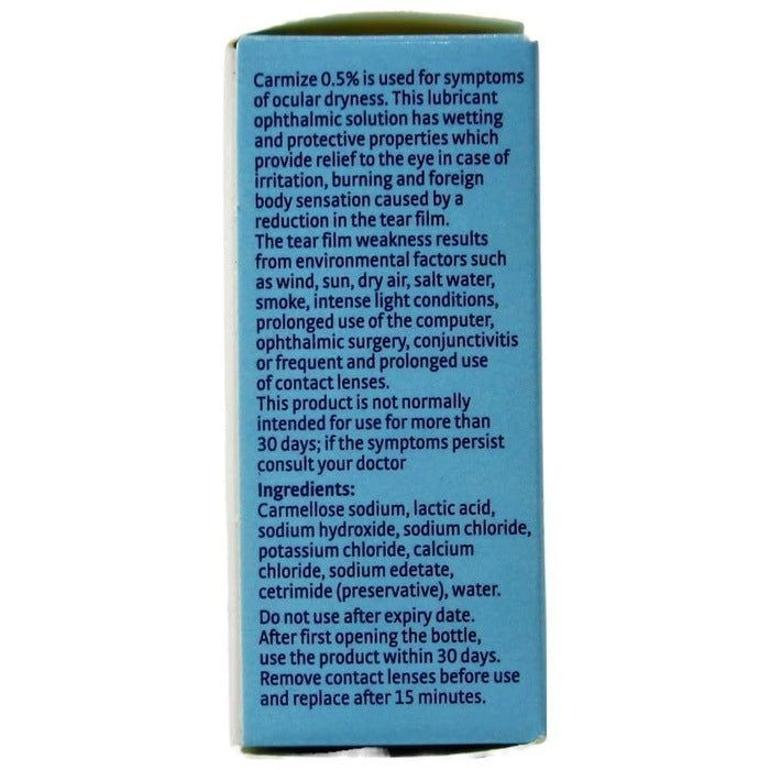 Carmize Carmellose Sodium 0.5% Eye Drops 10ml x 3 Packs -   Carmize EasyMeds Pharmacy