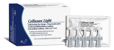 Cellusan Light Carmellose Sodium 0.5% preservative free eye drops 0.4ml x 30 -   Medicom EasyMeds Pharmacy