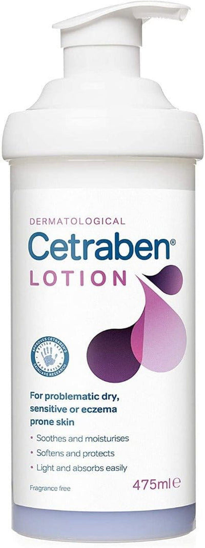 Cetraben Lotion for Dry, Sensitive or Eczema Skin, Dermatological Body Lotion - 500ml -   Cetraben EasyMeds Pharmacy
