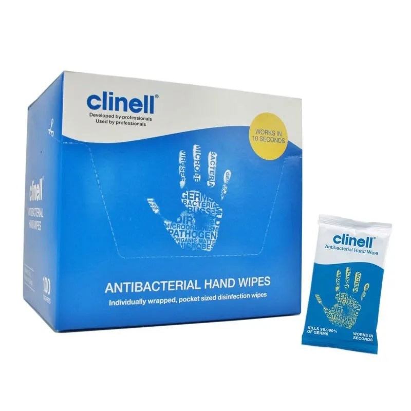 Clinell Antimicrobial Hand Wipes x 100