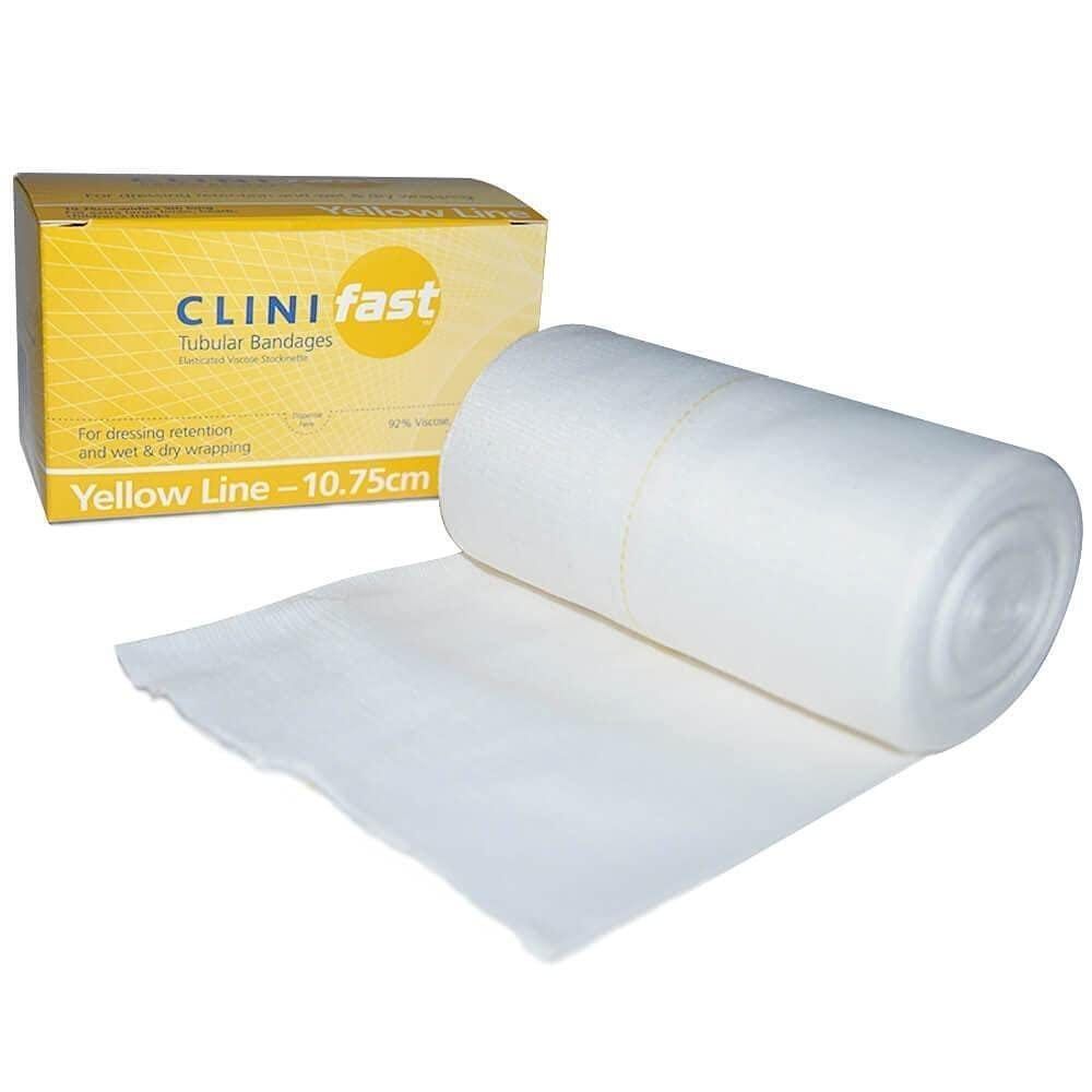 CliniFast Yellow Line Tubular Bandage 10.75cm x 5m -   Clinifast EasyMeds Pharmacy