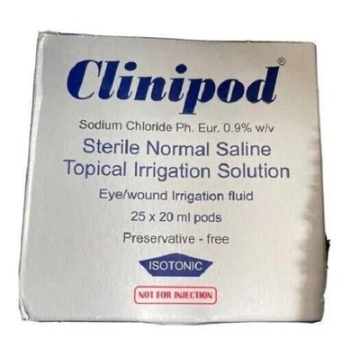 Clinipod 0.9% Normal Saline Sterile Pods 20ml x 25 -   Clinipod EasyMeds Pharmacy