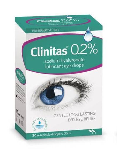 Clinitas 0.2% Perservative Free Eye Drops 30x0.5ml Sodium Hyaluronate -   Altacor EasyMeds Pharmacy