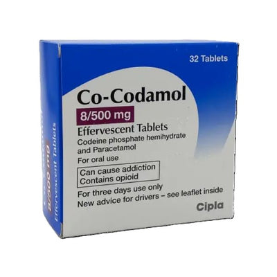 Co-Codamol 8mg/500mg Effervescent Tablets x 32