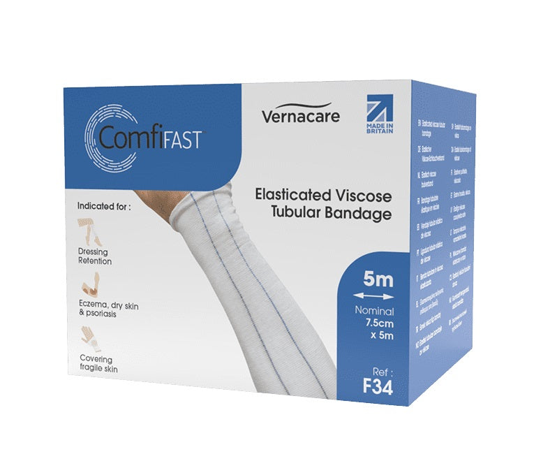 Comfifast Blue Elasticated Tubular Bandage 7.5cm x 5m