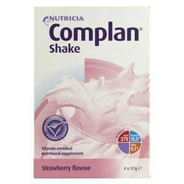Complan Shake Strawberry 4x57g x 4 Packs Nutritional Supplement Drink ...